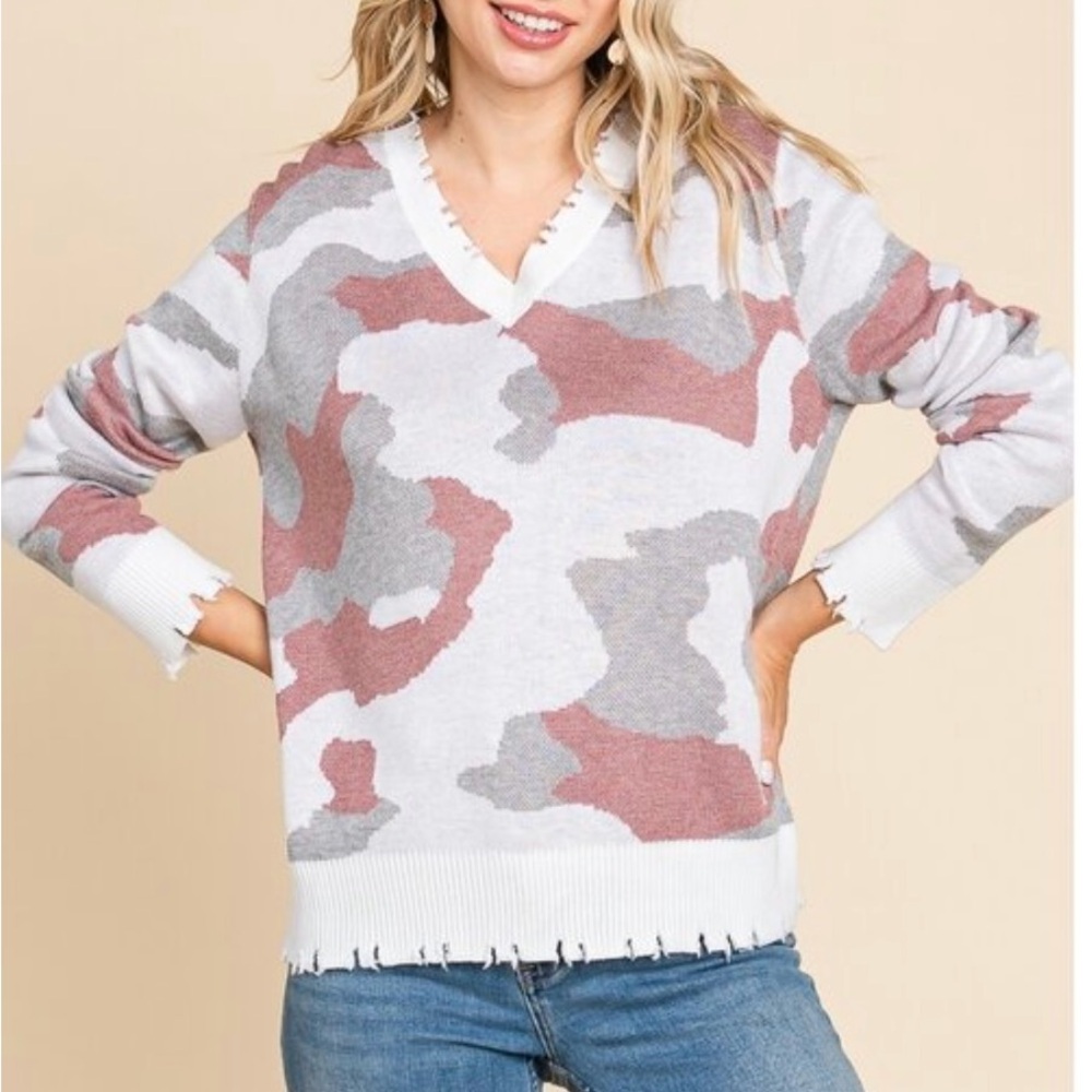 Women's Camouflage Sweater